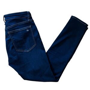 Rag & Bone Cate Mid-Rise Ankle Skinny Carmen Dark Wash Stretch Denim Jeans 26
